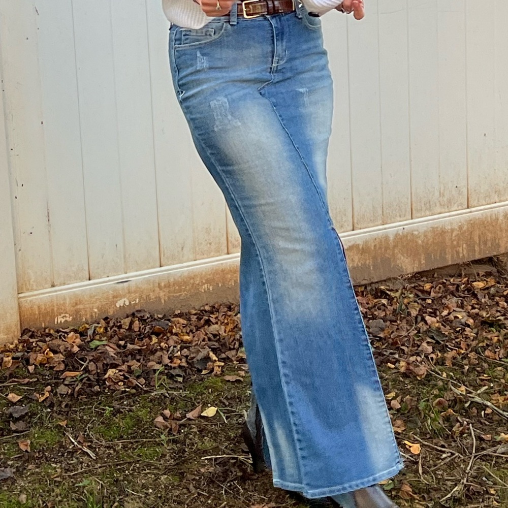 Lei Denim Maxi Skirt Vintage Size 9